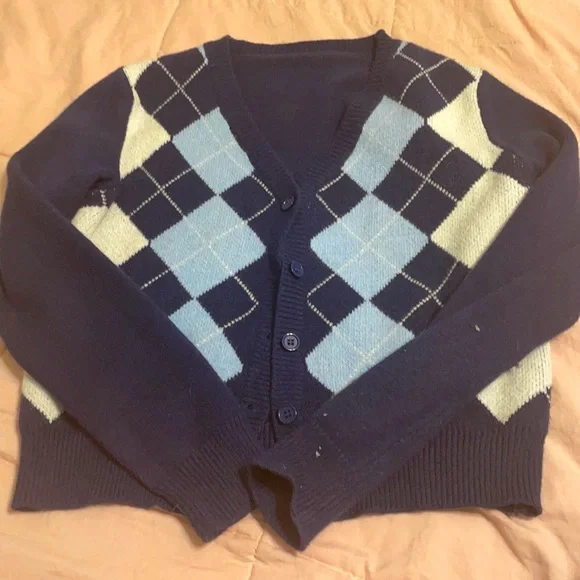 SHEIN Sweaters Shein Argyle Cardigan Poshmark
